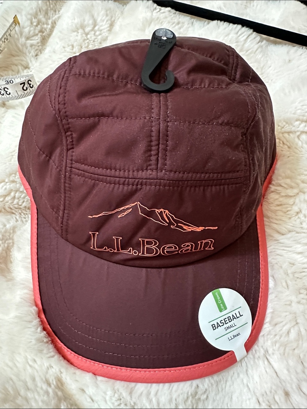 L.L. Bean unisex Maroon and Coral Baseball Cap